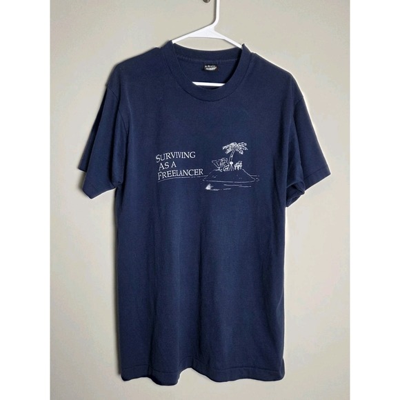 Screen Stars Other - Vintage 80s/90s Screen Stars Best "Surviving as a Freelancer" T-Shirt - XL‎